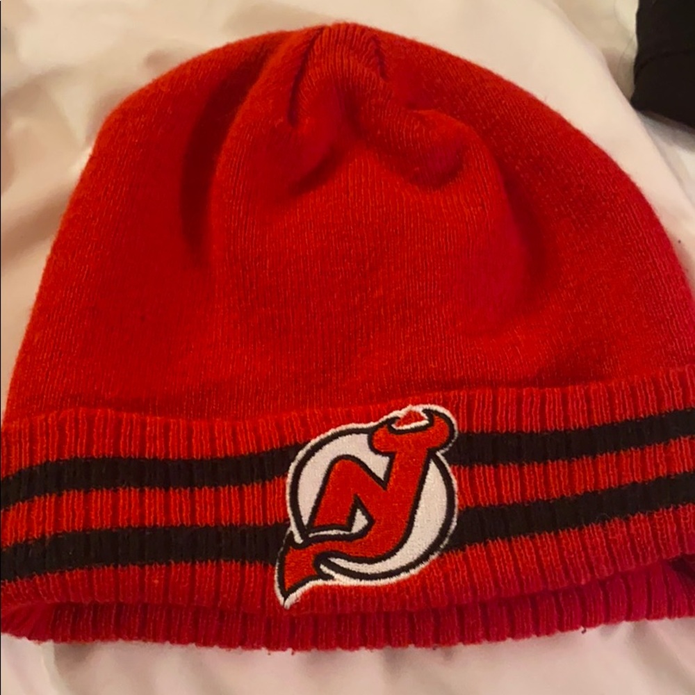 NJ devils beanie